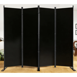 Folding 6' 4-Panel Room Divider