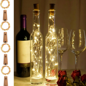 4-Pack LED Wine Bottle Cork Lights