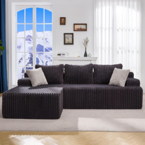 L-Shape Corduroy Memory Foam Sectional Sofa