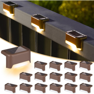 16-Pack Solar LED Deck & Step Light