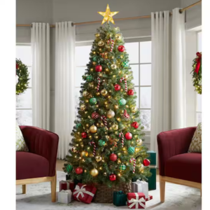 Home Accents Pre-Lit 6.5' Artificial Christmas Tree