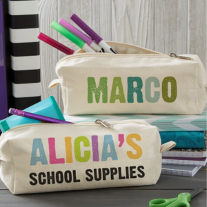 Personalized Canvas Pencil Case