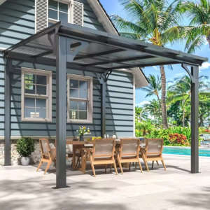 Outdoor Wall-Mount 10' Aluminum Gazebo