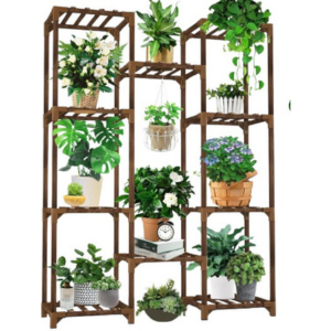 10-Tier Wood Plant Stand