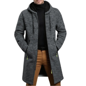 Men's Hooded Trench Overcoat