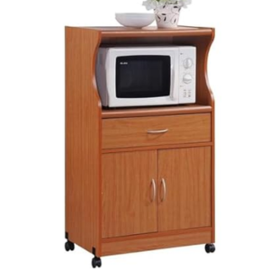 Wood & Metal Microwave Cart w/Drawer