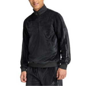 Adidas Men's Velour Half Zip Track Top