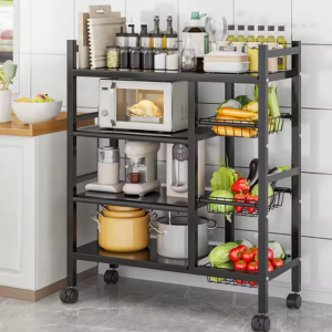 Multi-functional 4-Tier Kitchen Storage Cart