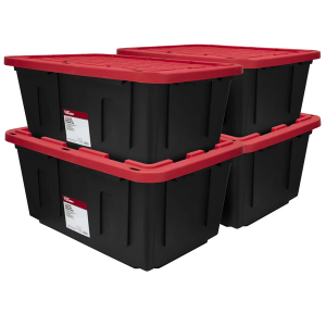 4-Pack Stackable 27Gal. Storage Bins