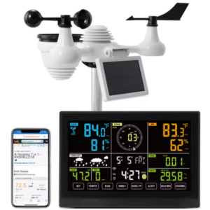 WiFi 7-in-1 Weather Station w/Sensor Alarm