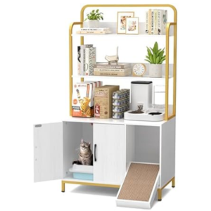 Cat Litter Box Enclosure Cabinet