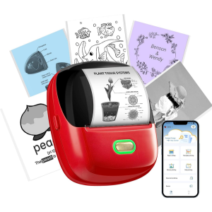 Bluetooth Inkless Thermal Sticker Printer w/App