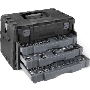 Amazon Basics 287-Piece Mechanic Tool Set w/3-Drawer Case