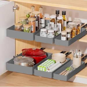 Expandable 3-Piece Pull Out Cabinet Organizer