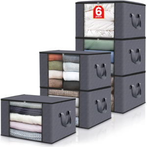 6-Pack Clothes Foldable Storage Bags