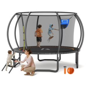Merach 10' Pumpkin Trampoline w/Net & Ladder