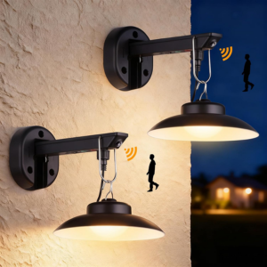 2-Pack Motion Sensor Solar Barn Wall Lights
