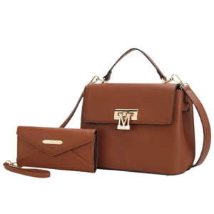 MKF Collection Vegan Leather Satchel Bag w/Wallet