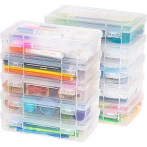 10-Pack Pencil Case Box Storage Container w/Lid