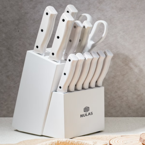 Nulas 14-Piece Stainless Steel Knife Set w/Block