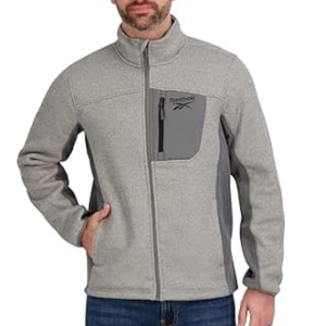 Reebok Men's Mock Neck Fleece Jacket