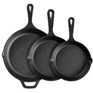 Cast Iron 3-Piece Skillet Set