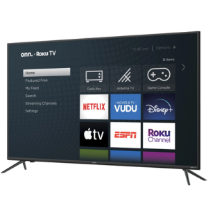 Onn. 55” 4K (2160P) LED Roku Smart TV