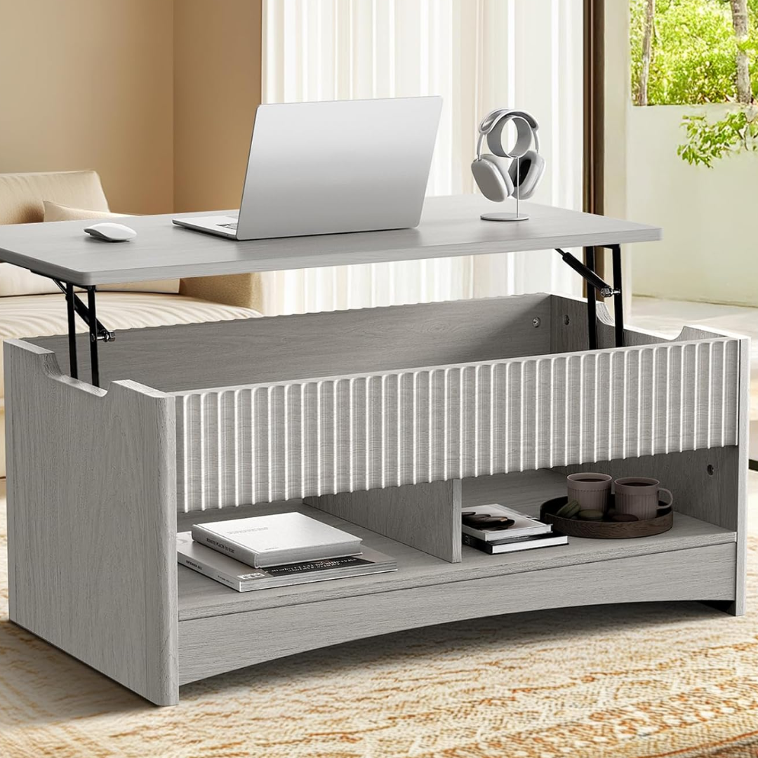 Lift Top Open & Hidden Storage Coffee Table
