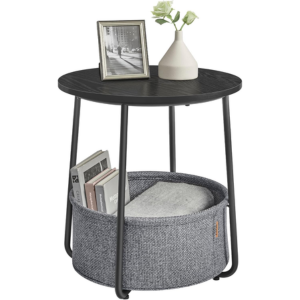 Side Table w/Fabric Storage Basket