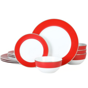Martha Stewart 12-Piece Porcelain Dinnerware Set
