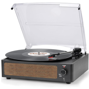 3-Speed Bluetooth Belt-Driven Vinyl Record Player