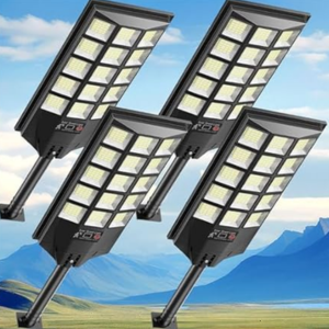 4-Pack Dusk-to-Dawn Motion Solar Street Lights