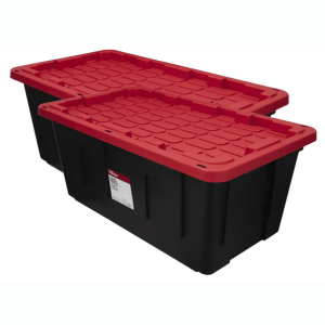 Hyper Tough 2-Pack 40Gal. Storage Bin w/Snap Lid