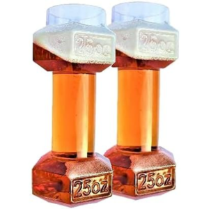 2-Pack Dumbbell 25oz Beer Glasses