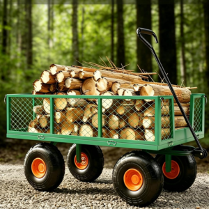 Garvee 500lbs Mesh Steel Garden Wagon Cart