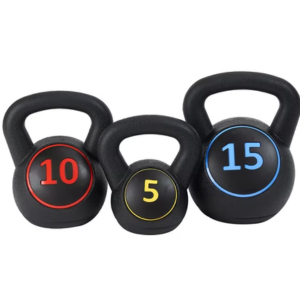 BalanceFrom 3-Piece 30lbs Vinyl Kettlebell Set