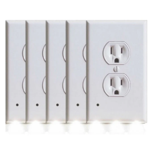 5-Pack Outlet Cover w/LED Night Light