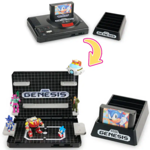 Sega Genesis Display Console & Supervillain Boss Bundle + Sonic 1