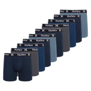 Hurley Men's 10-Pack Boxer Briefs