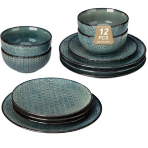 Malacasa 12-Piece Stoneware Dinnerware Set