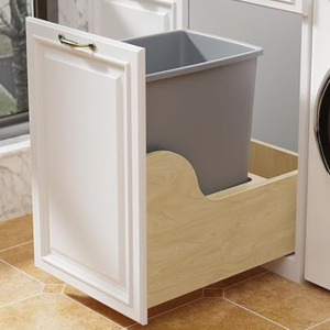 Wood 35-Gal Pull Out Trash Can