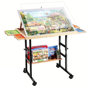 1500-Piece Adjustable Wood Puzzle Table