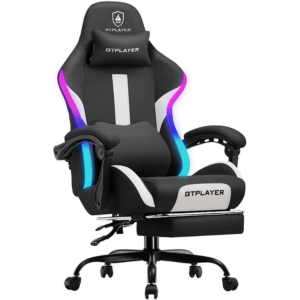 GTPlayer Ergonomic High Back Gaming Chair w/LED Lights