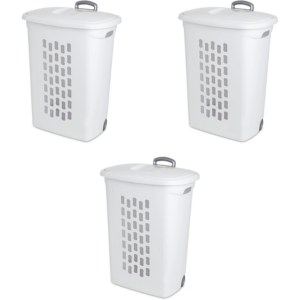 Sterilite 3-Pack Ultra Wheeled Hampers