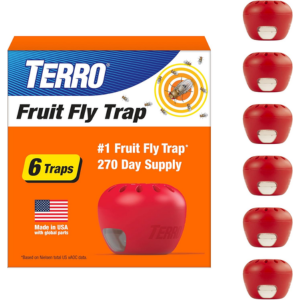 6-Pack Terro Fruit Fly Traps w/ 270-Day Supply