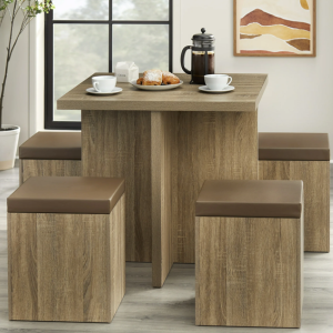 Mainstays 5-Piece Dexter Dining Set w/Storage Ottoman