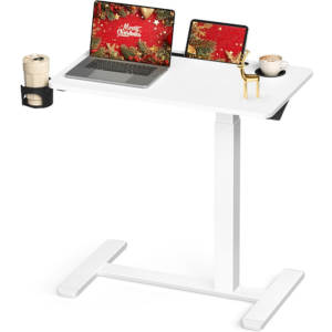 Adjustable Height Overbed Table w/Hidden Casters