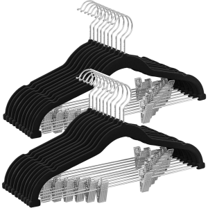 20-Pack Velvet Pants Hangers