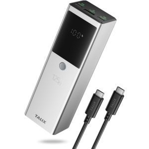 3-Port 12800mAh Laptop Power Bank w/USB-C Cable