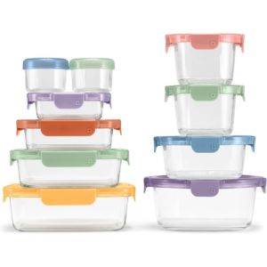 Ello 10-Pack Glass Food Storage Containers